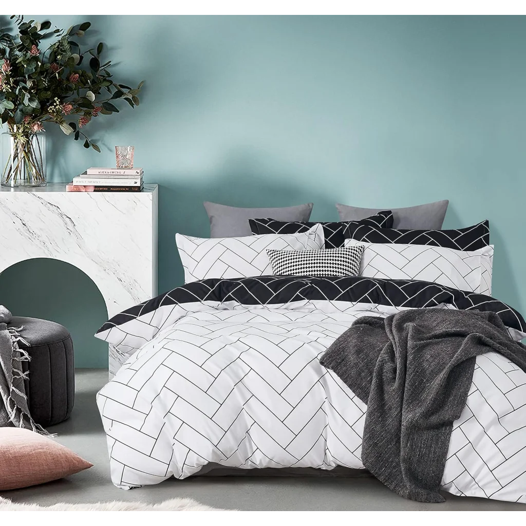 Print Microfibre Quilt Cover Set (3Pcs) - Ultra Soft Comfy