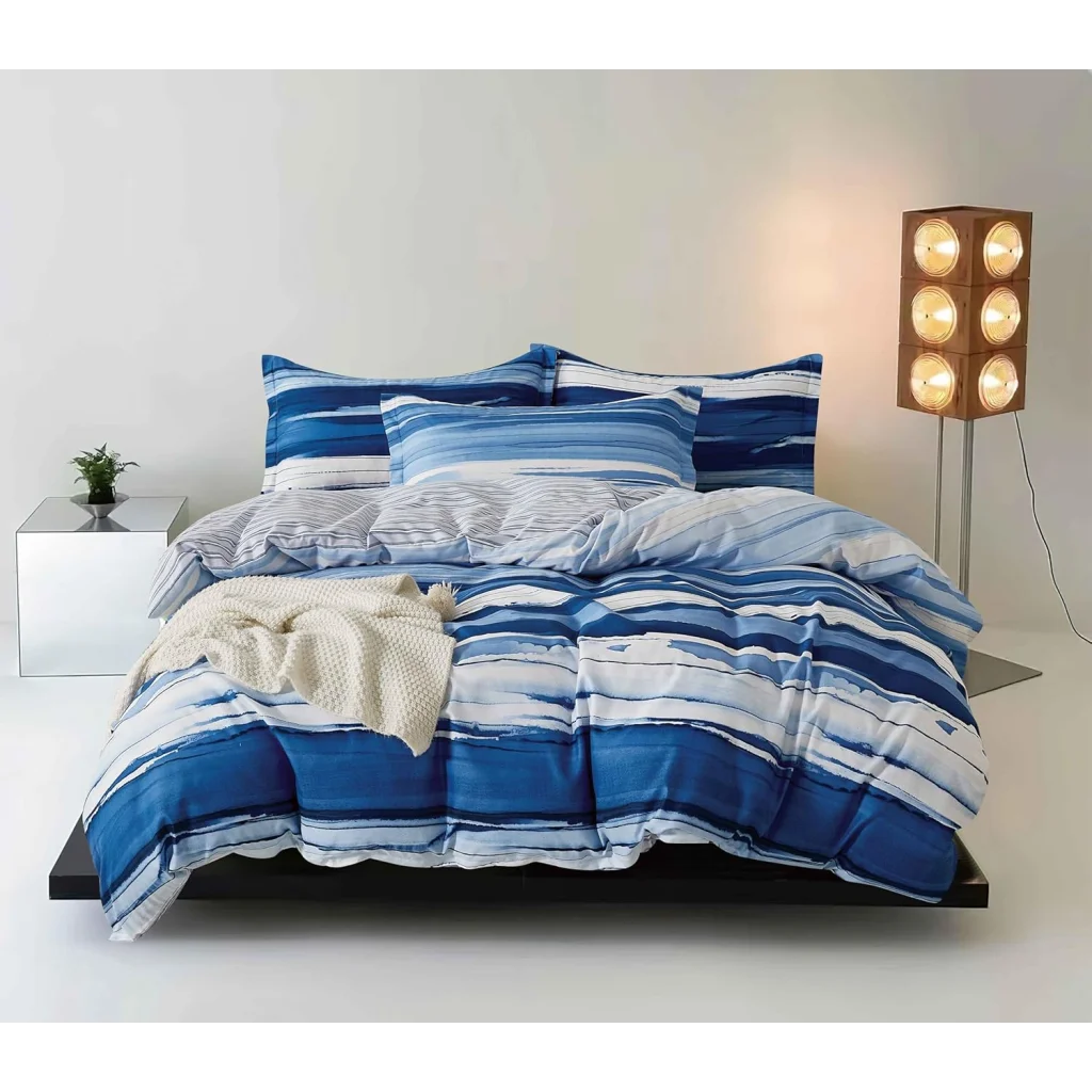 Print Microfibre Quilt Cover Set - Ultra Soft with Zipper