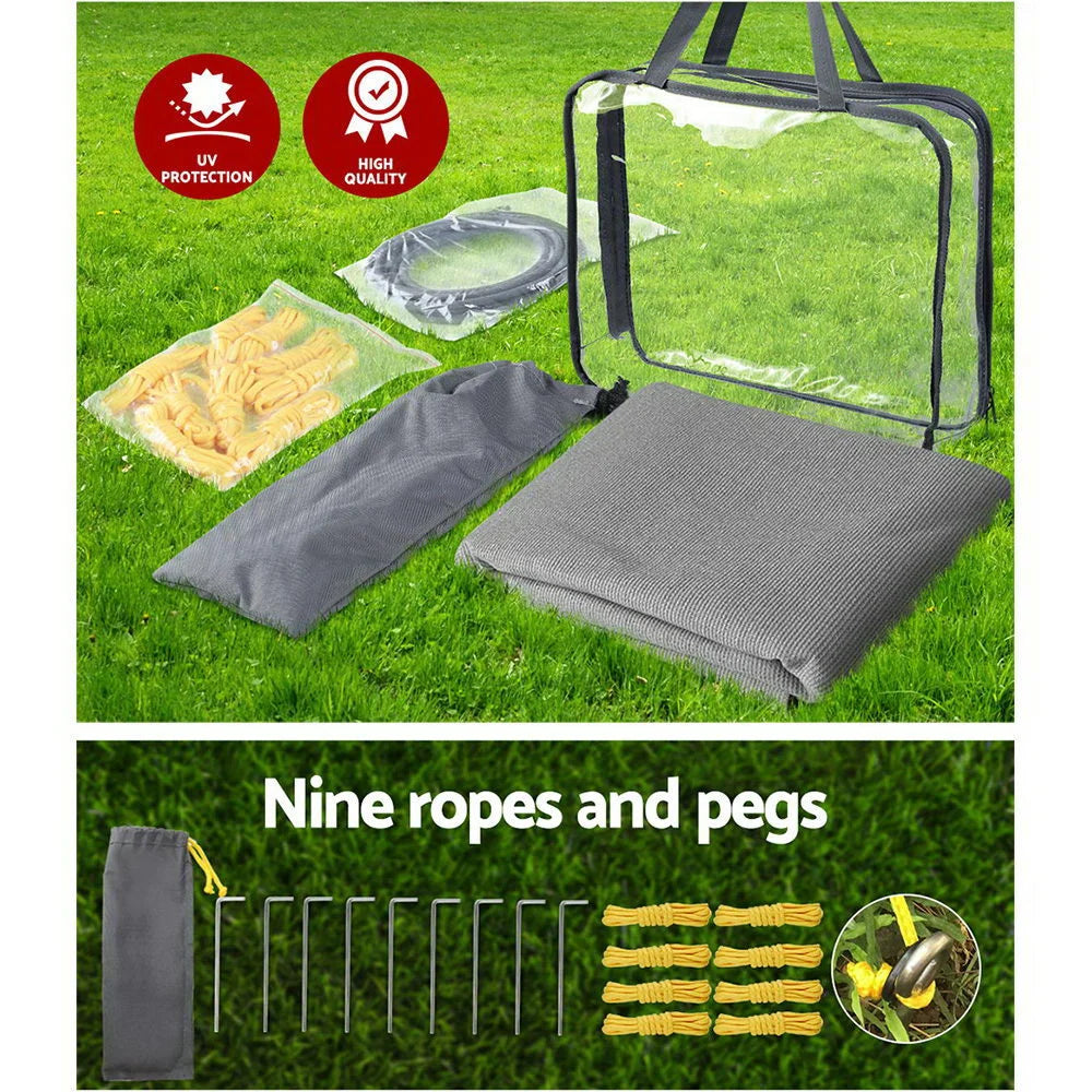 Privacy Screen 5.2M Roll Out Awning End Wall Side Sun Shade