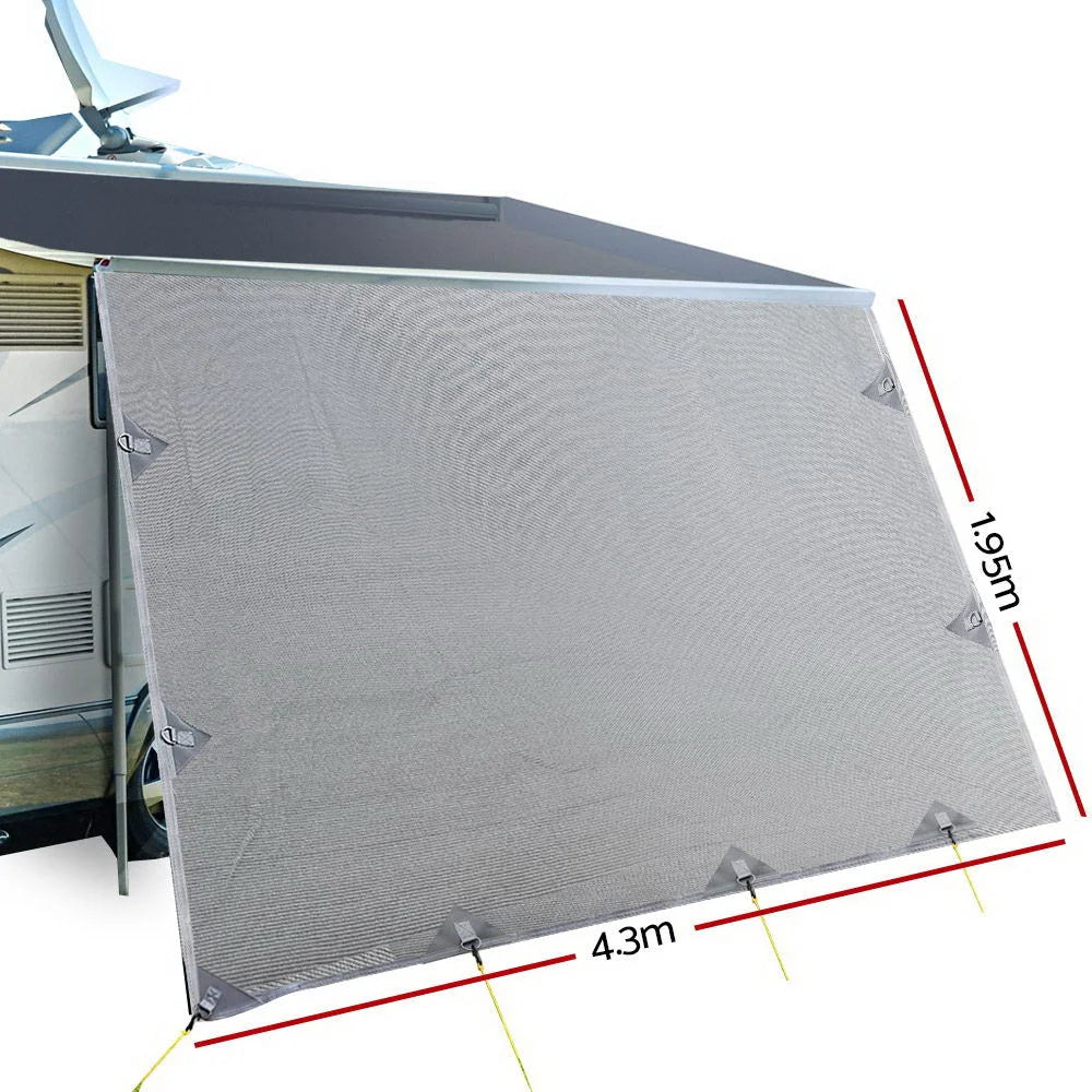 3x1 privacy screen roll with retractable screen roll and wall bracket