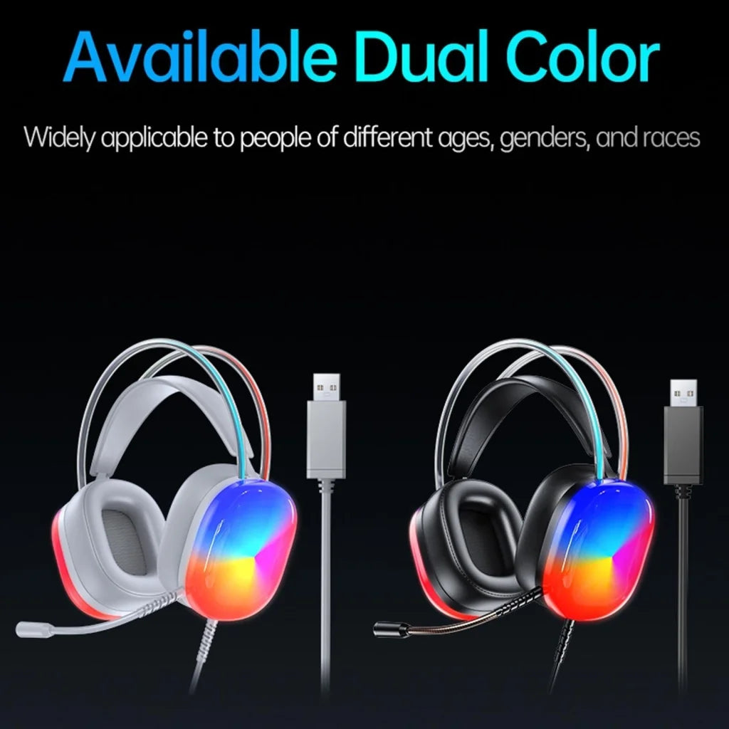 Pro Luminous Wired Headphones 2M Cable - Black