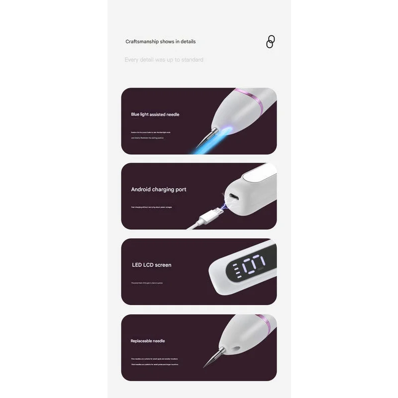 Professional 9-Level Skin Tag & Spot Remover Pen - USB