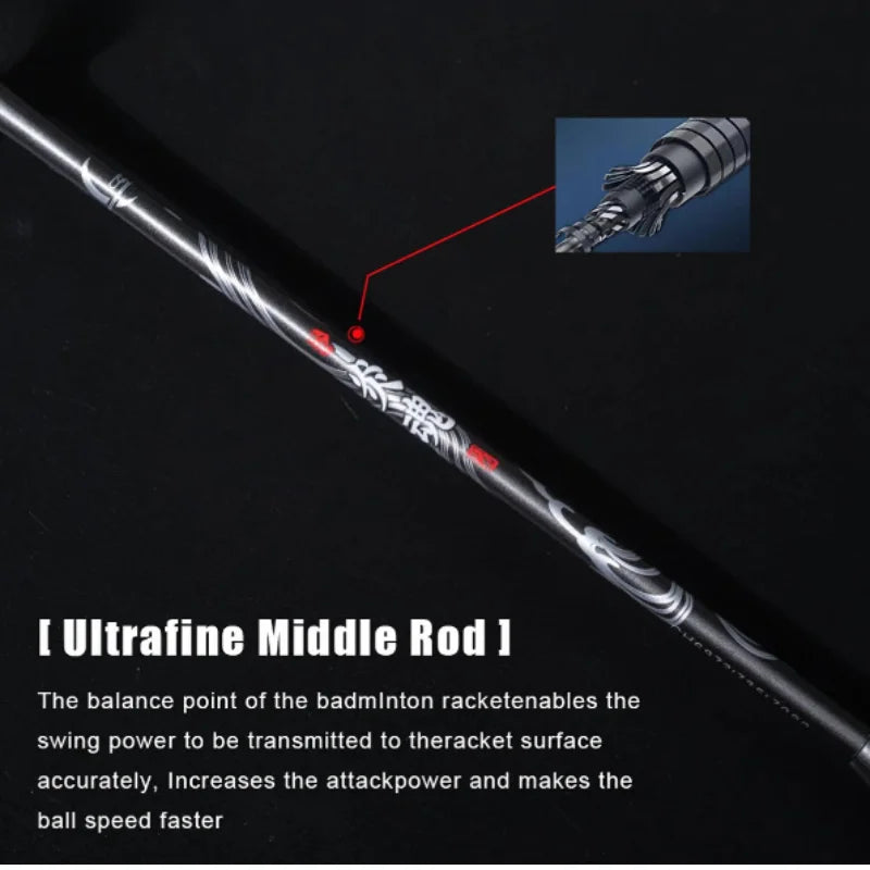 Professional Badminton Racket - Max 35 lbs - Sports &