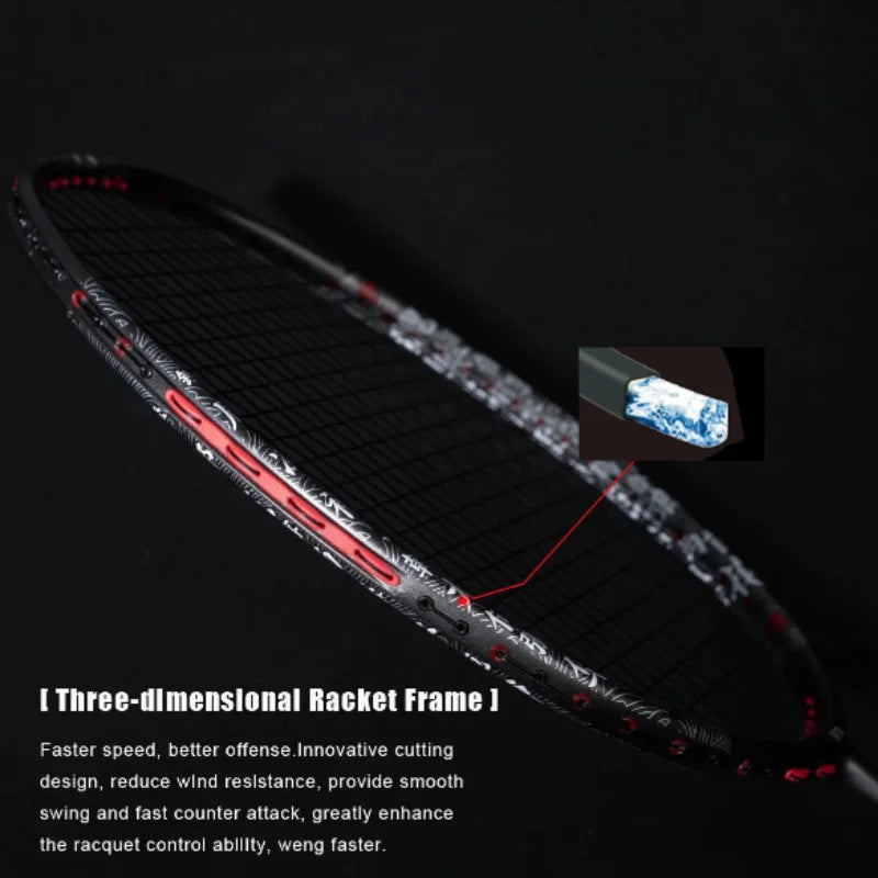 Professional Badminton Racket - Max 35 lbs - Sports &