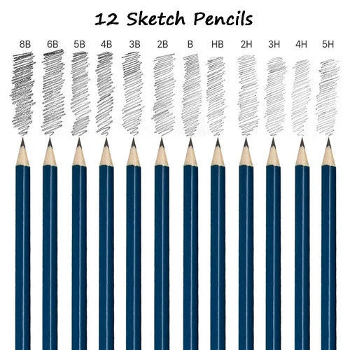 Professional Drawing Artist Kit Set 72pcs Pencils