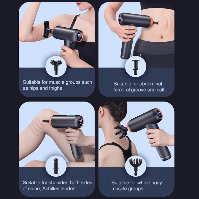 Professional Muscle Relaxing Massage Gun - Black - Health &