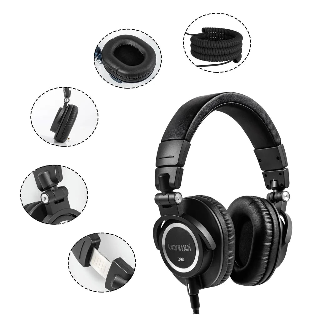 Professional Recording Headphones Yanmai D98 - Silver Grey