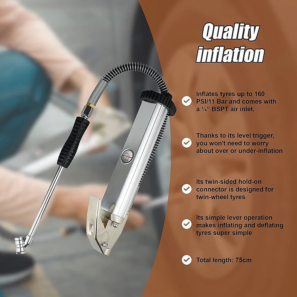 Professional Tyre Inflator with Gauge Air Line Pressure
