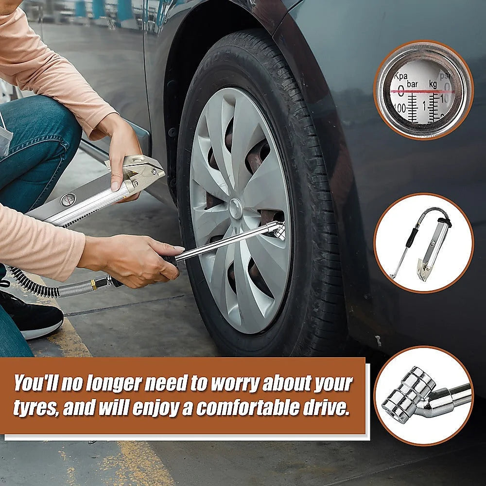 Professional Tyre Inflator with Gauge Air Line Pressure