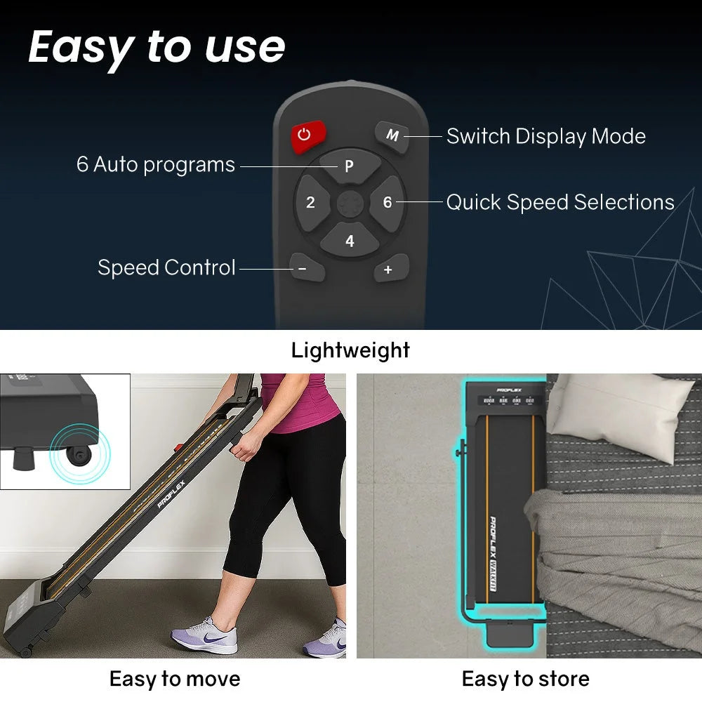 PROFLEX Electric Walking Pad Under Desk Treadmill Compact