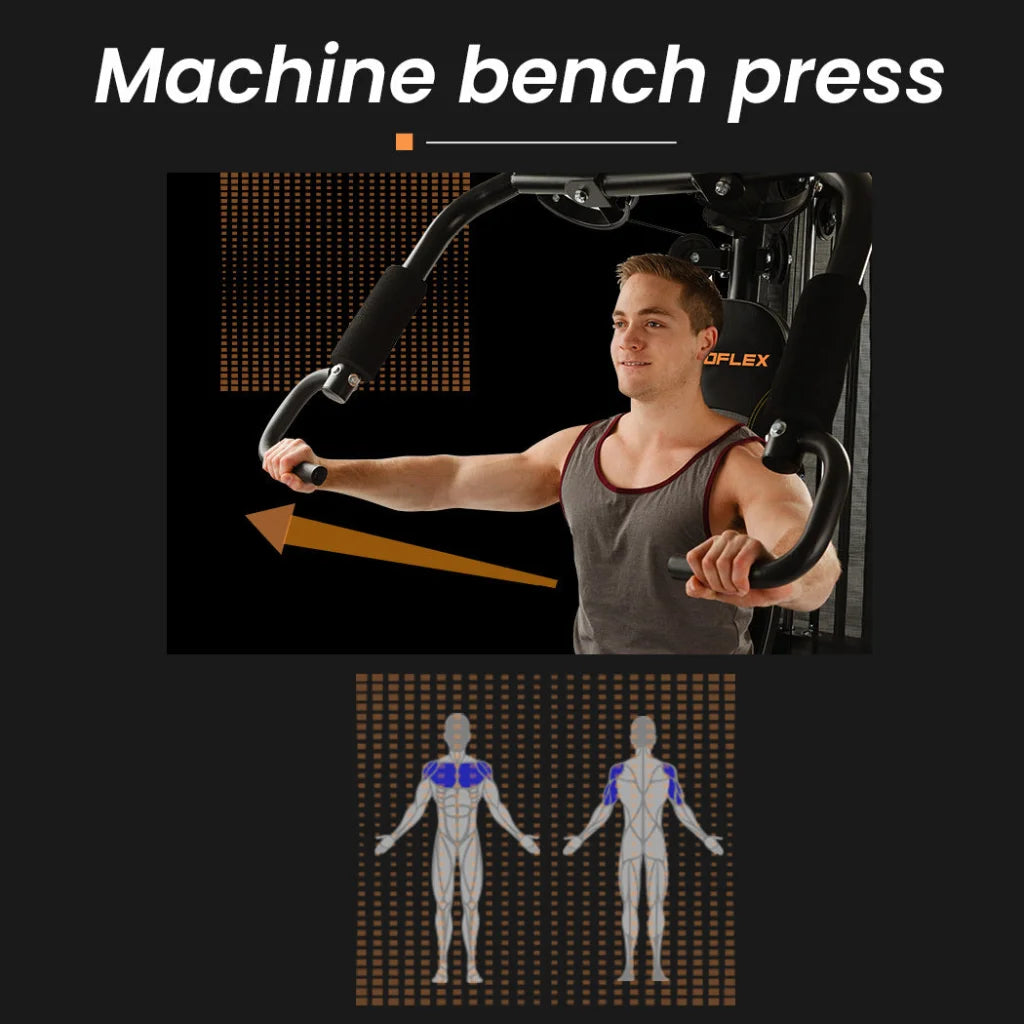 PROFLEX Multi-Station Home Gym Set with 98lbs Weight