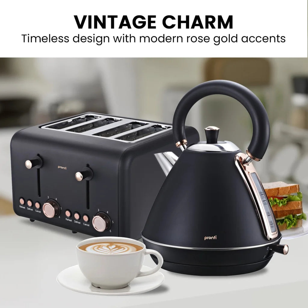 Pronti Toaster Kettle & Coffee Machine Breakfast Set
