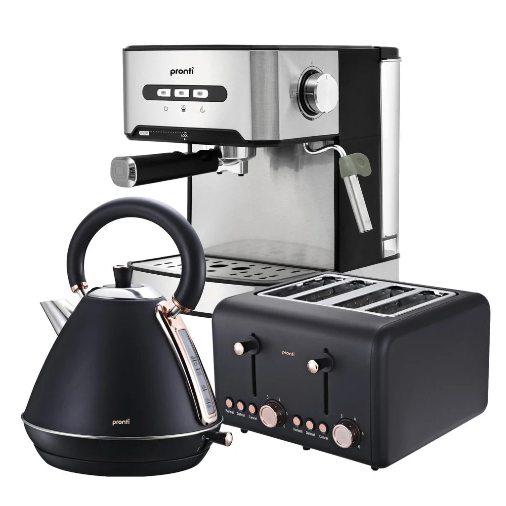 Pronti Toaster Kettle & Coffee Machine Breakfast Set