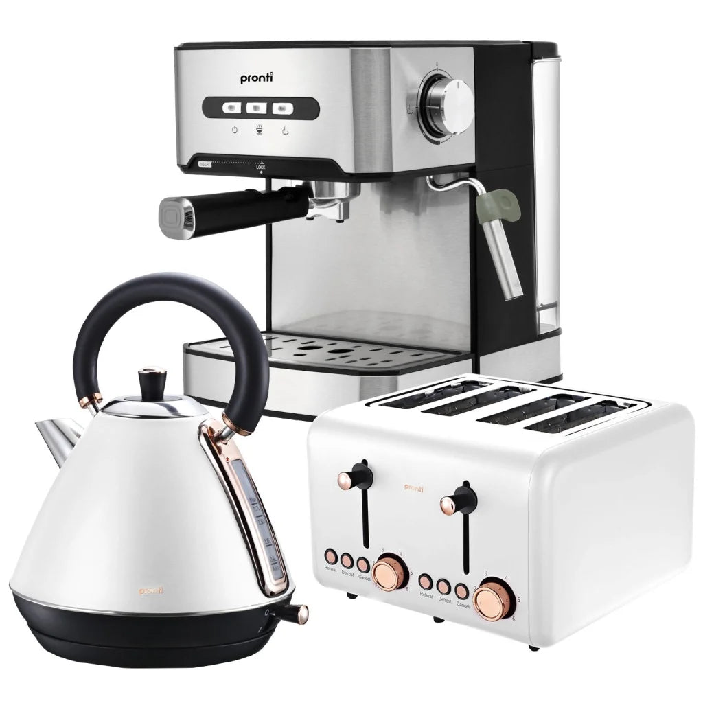 Pronti Toaster Kettle & Coffee Machine Breakfast Set
