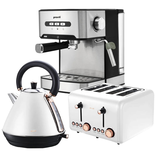 Pronti Toaster Kettle & Coffee Machine Breakfast Set