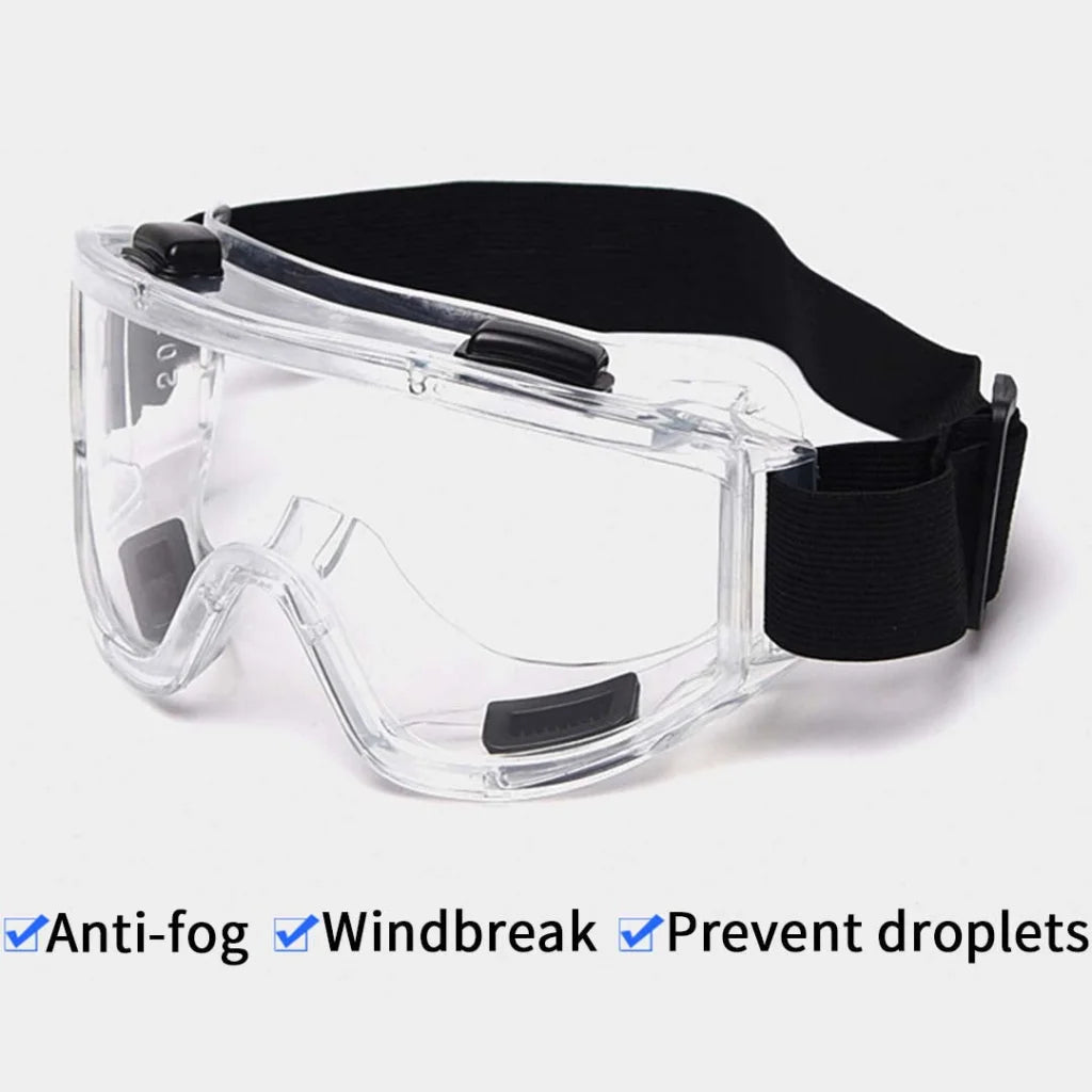 Protective Eyewear Set Premium 2X Clear Safety Windproof Lab Goggles Glasses