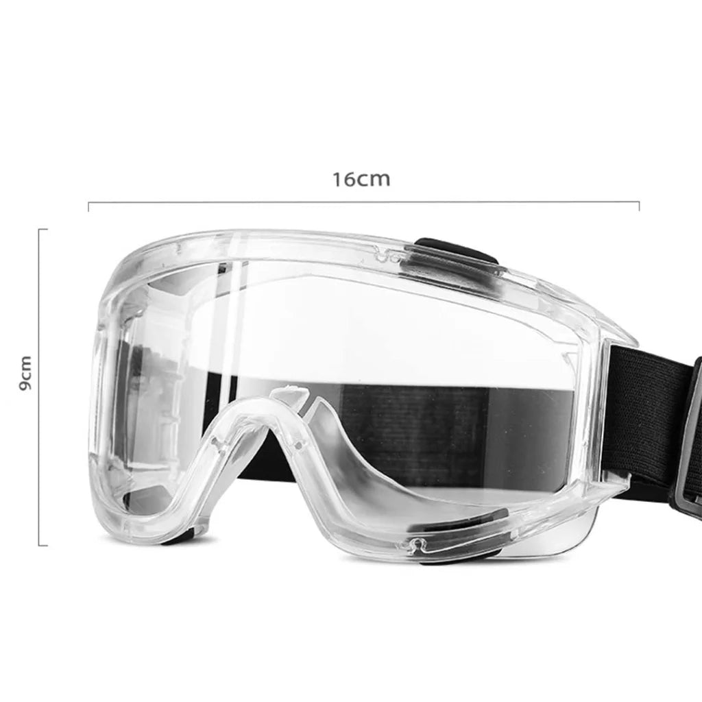 Protective Eyewear Set Premium 2X Clear Safety Windproof Lab Goggles Glasses