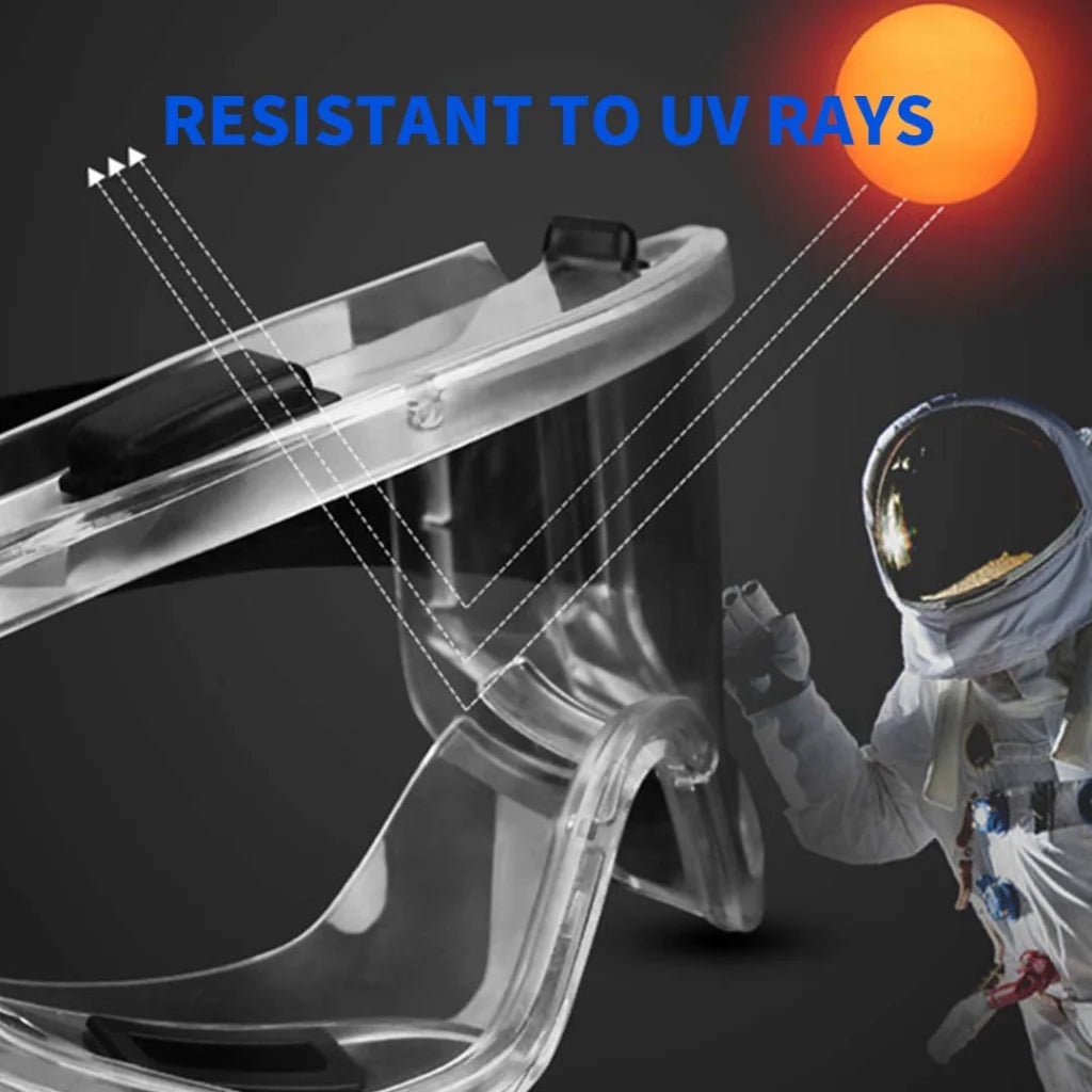 Protective Eyewear Set Premium 2X Clear Safety Windproof Lab Goggles Glasses
