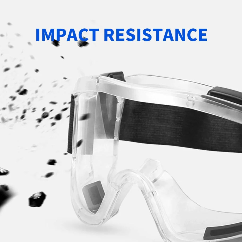Protective Eyewear Set Premium 2X Clear Safety Windproof Lab Goggles Glasses