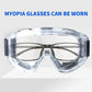 Protective Eyewear Set Premium 4X Clear Safety Windproof Lab Goggles Glasses