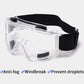 Protective Eyewear Set Premium 4X Clear Safety Windproof Lab Goggles Glasses