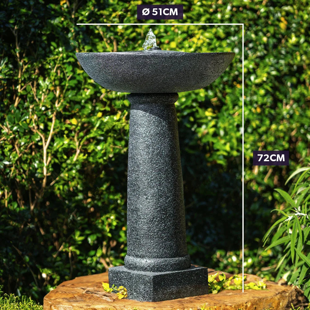 Protege Bird Bath Solar Water Feature Fountain Contemporary