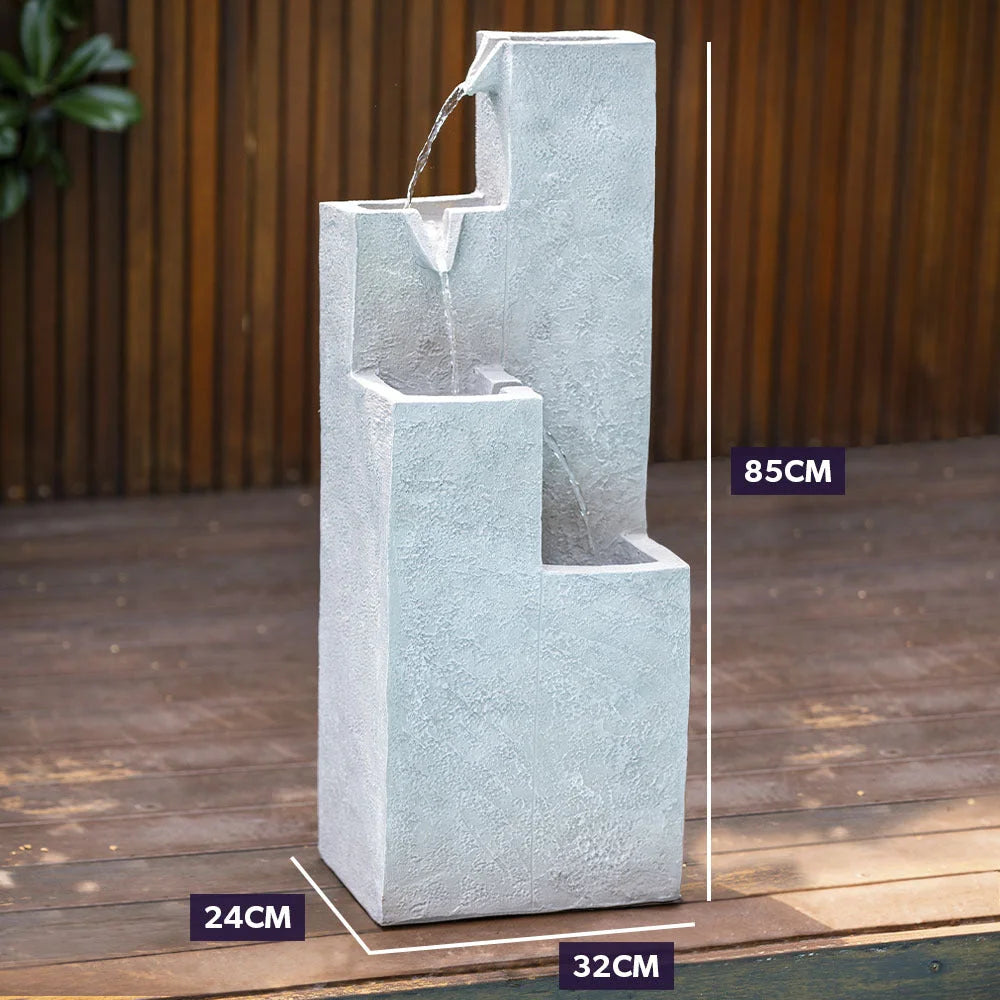 Protege Contemporary Solar Water Fountain Outdoor Garden