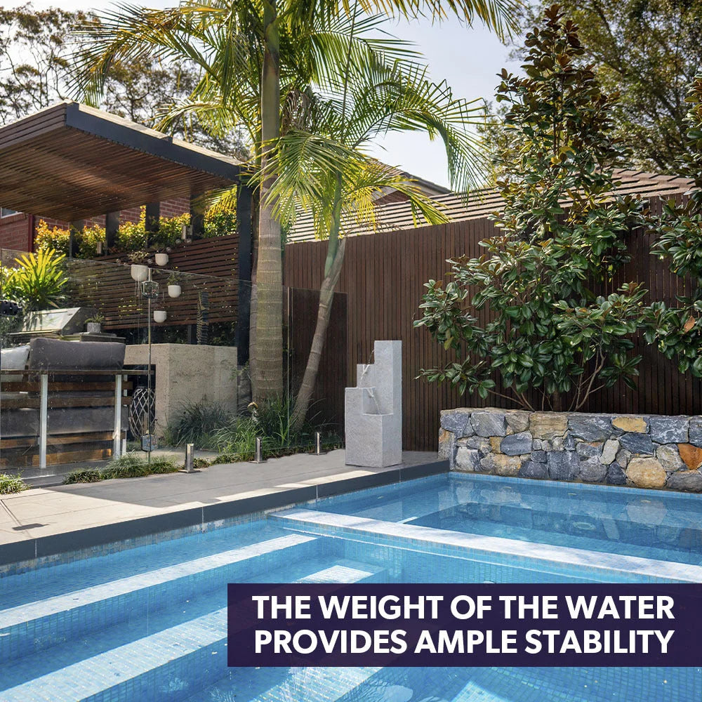 Protege Contemporary Solar Water Fountain Outdoor Garden
