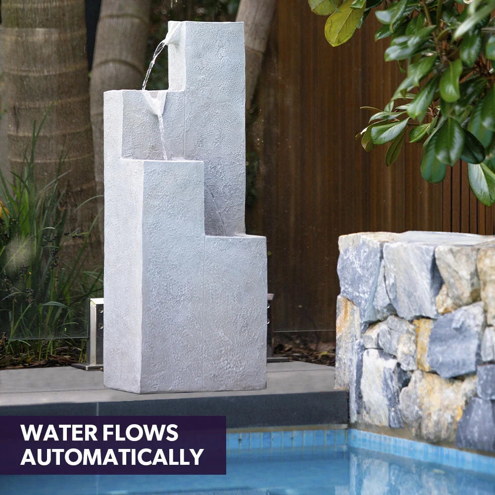 Protege Contemporary Solar Water Fountain Outdoor Garden