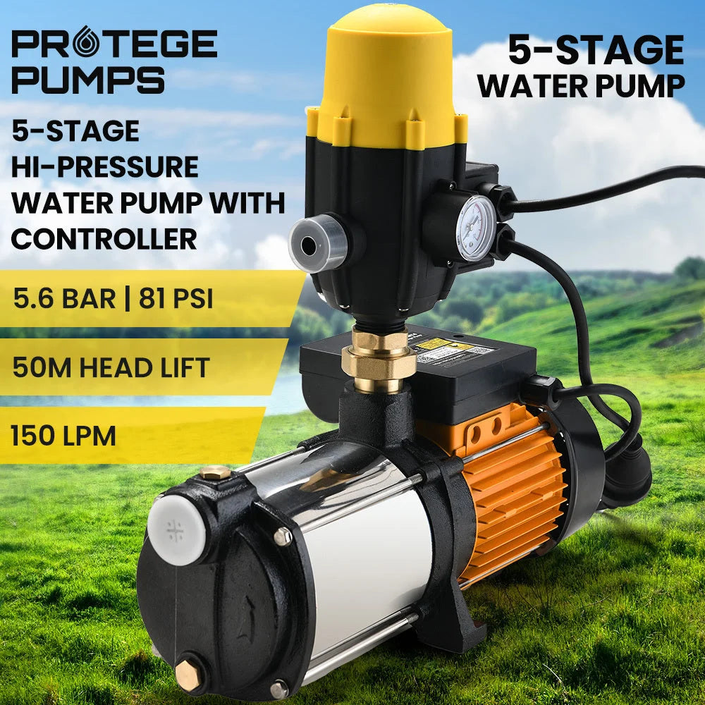 PROTEGE Multi Stage Water Pump High Pressure Rain Tank