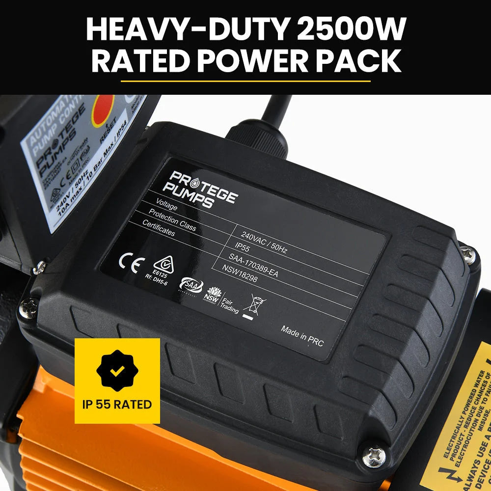 PROTEGE Multi Stage Water Pump High Pressure Rain Tank