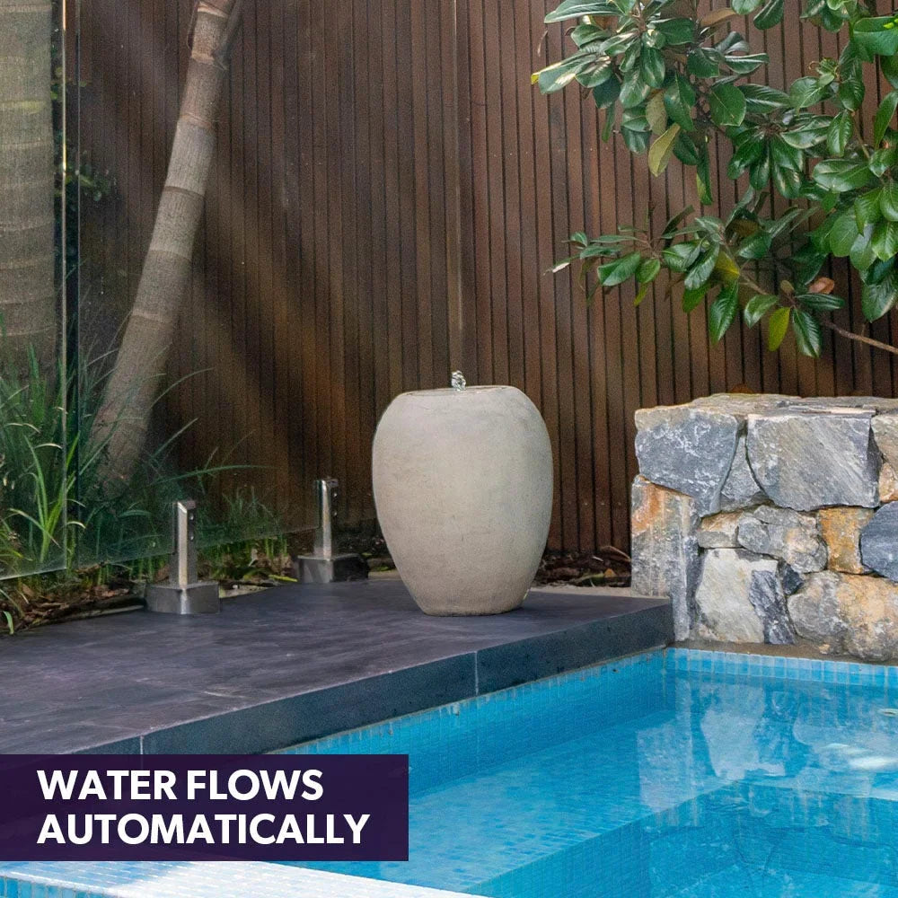 Protege Pot Style Solar Water Feature Fountain with Panel