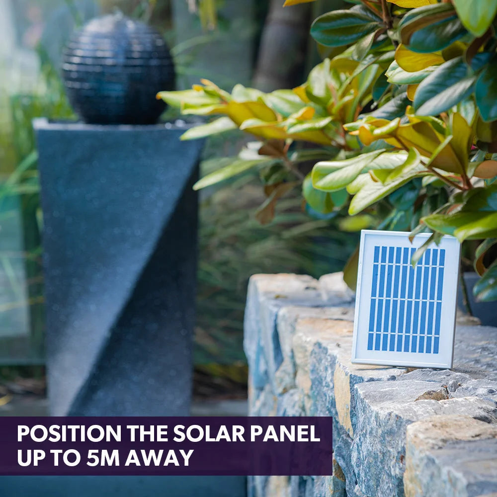 PROTEGE Solar Water Fountain Pump Twisted Design Outdoor