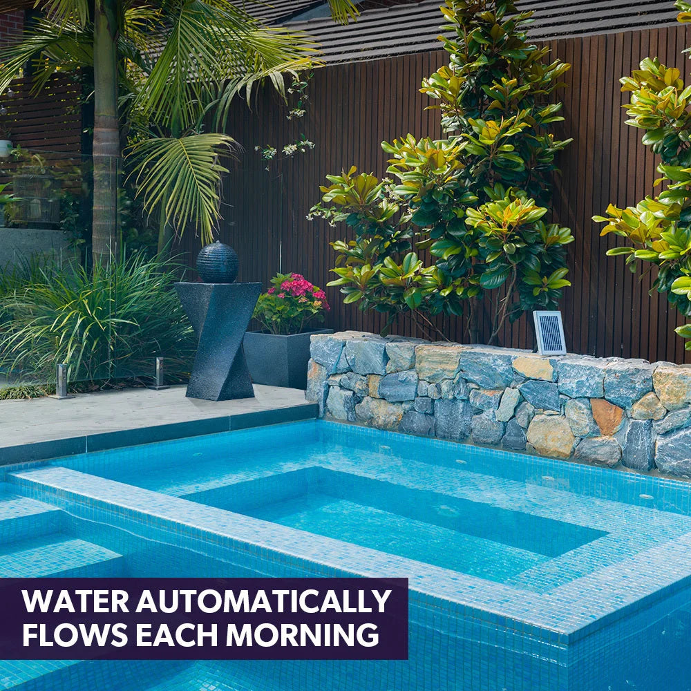 PROTEGE Solar Water Fountain Pump Twisted Design Outdoor