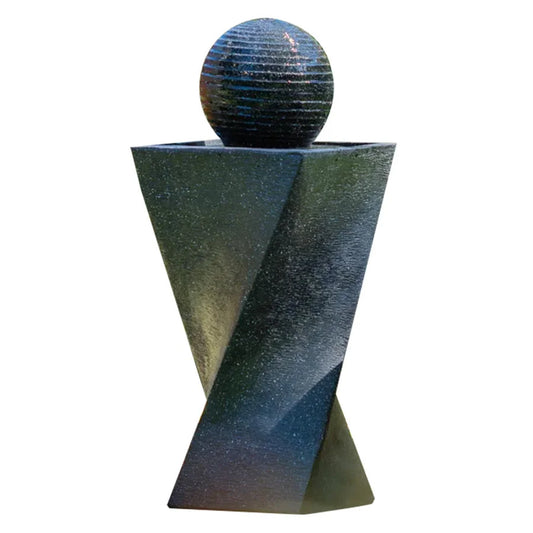 PROTEGE Solar Water Fountain Pump Twisted Design Outdoor