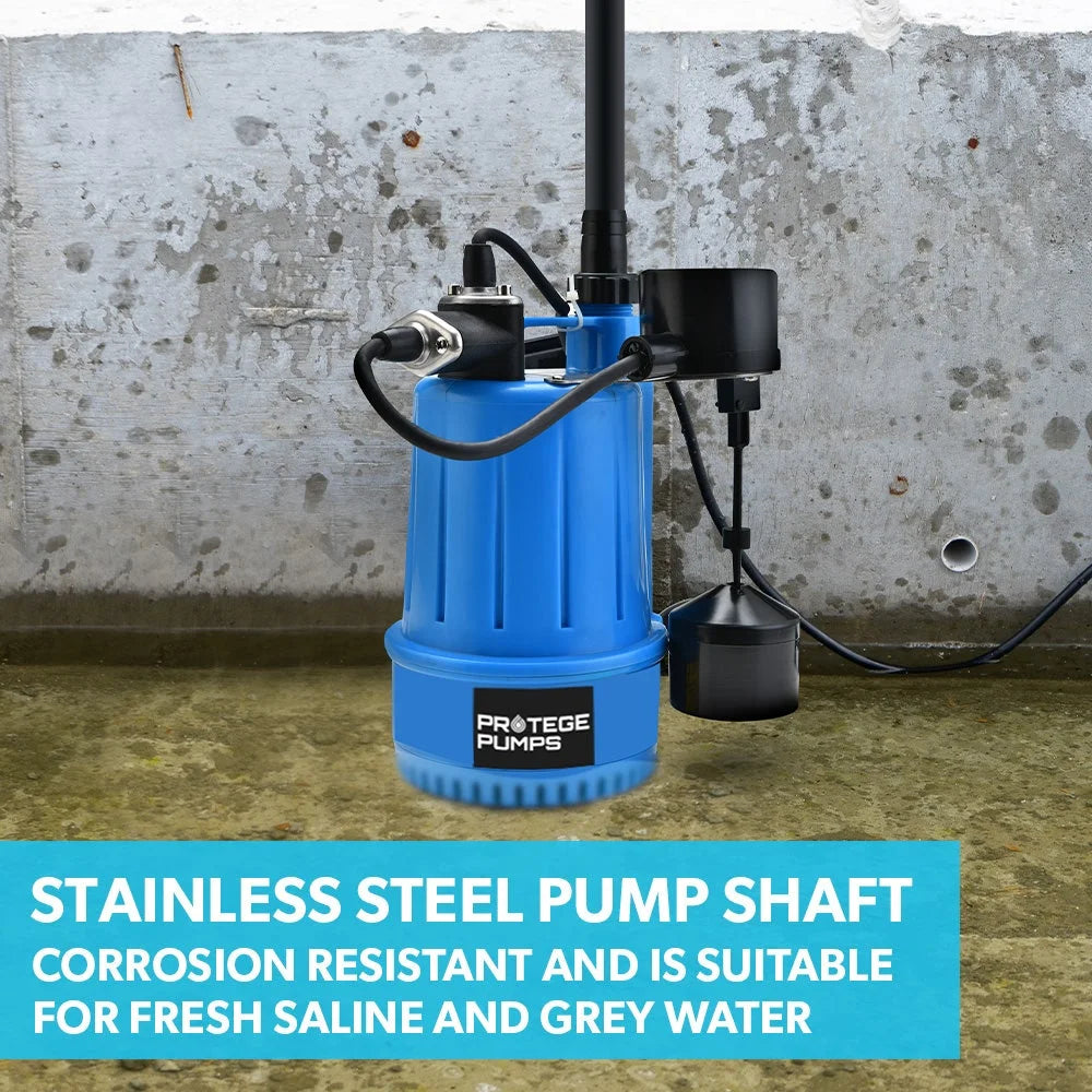 PROTEGE Tight Access Clean/Grey Water Submersible Sump Pump