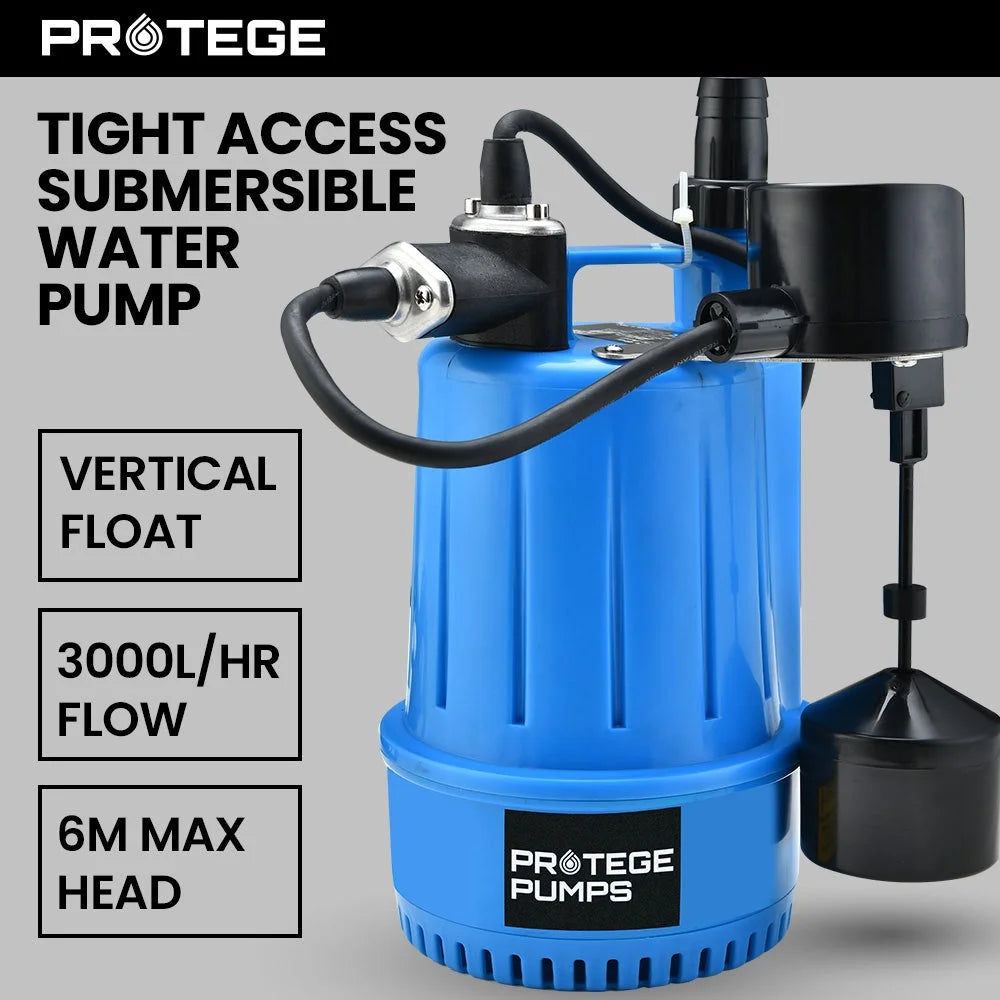 PROTEGE Tight Access Clean/Grey Water Submersible Sump Pump