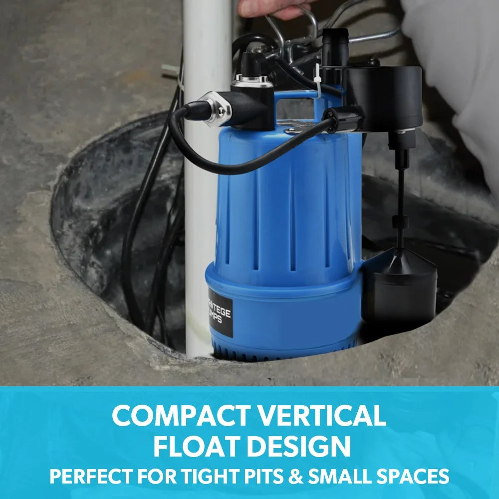 PROTEGE Tight Access Clean/Grey Water Submersible Sump Pump