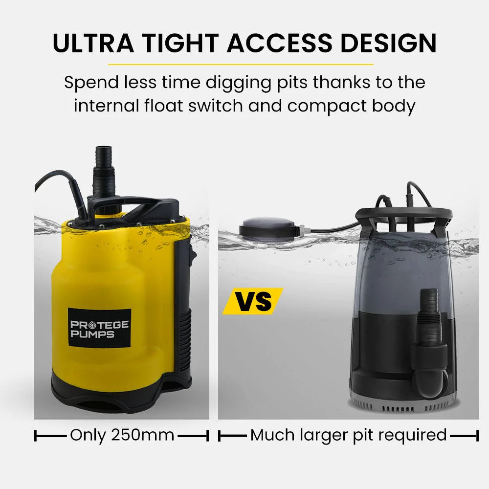 PROTEGE Tight Access Dirty Water Submersible Sump Pump