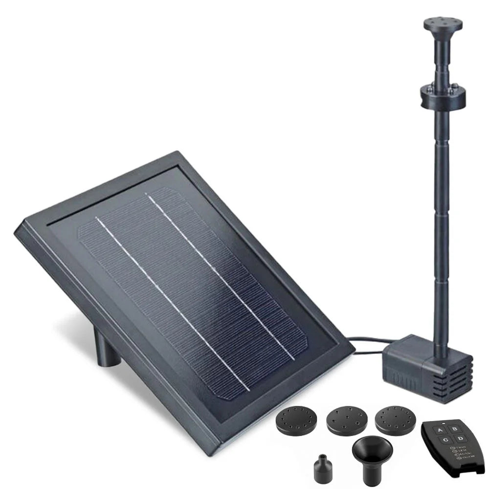 Protege Water Feature Fountain Pond Pump w/ Solar Panel