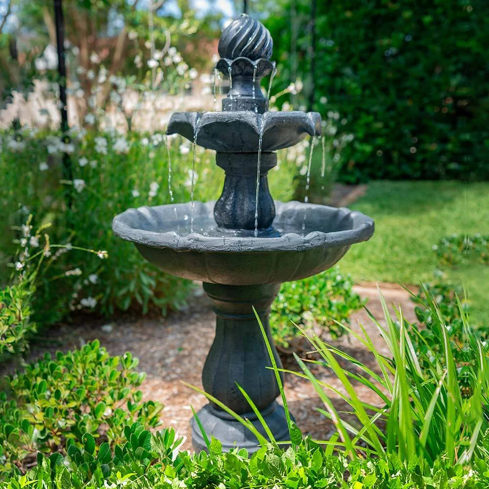 PROTEGE Water Fountain Solar Powered 3 Tiered Battery