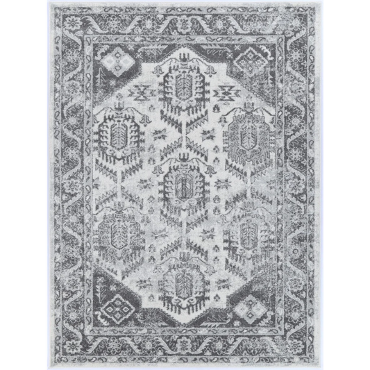 Provence PROV03 Cream/L.Grey Rug - 160x230 - Home & Garden