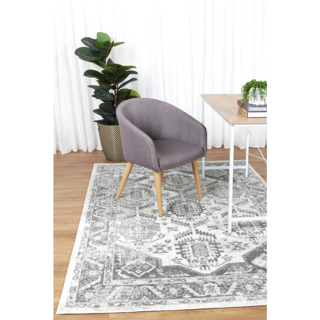 Provence PROV03 Cream/L.Grey Rug - 240x330 - Home & Garden