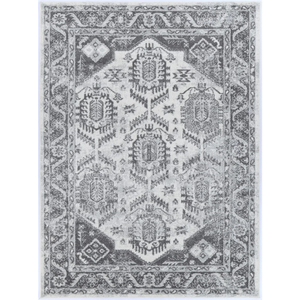 Provence PROV03 Cream/L.Grey Rug - 240x330 - Home & Garden