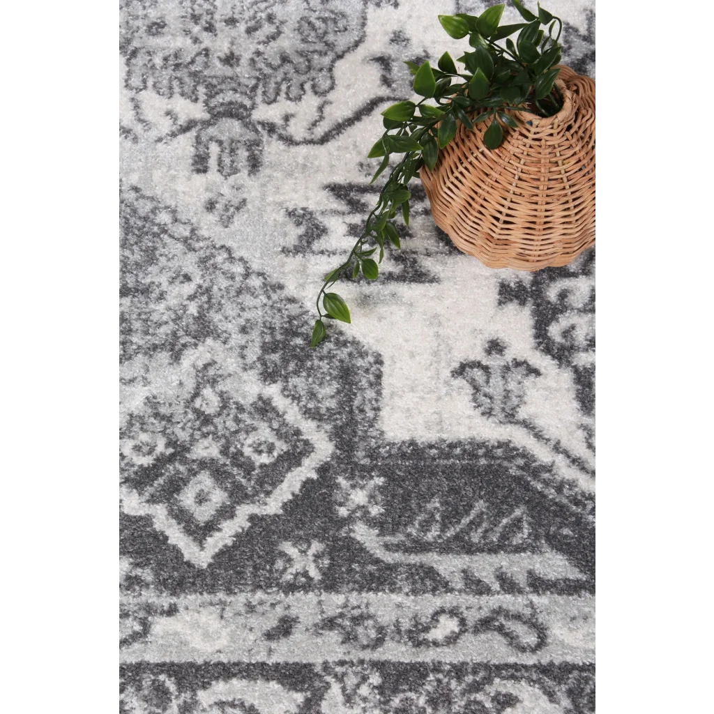 Provence PROV03 Cream/L.Grey Rug - 240x330 - Home & Garden