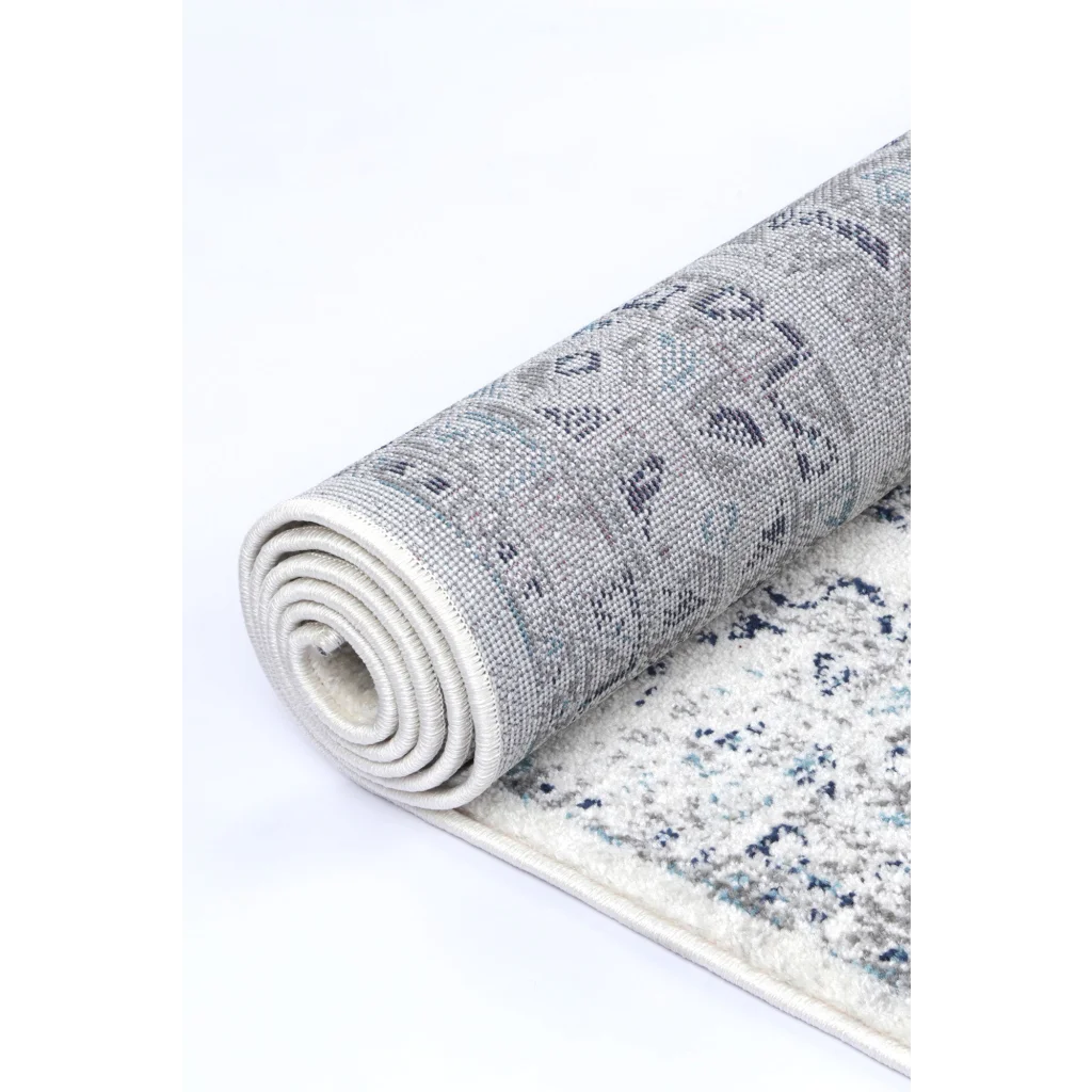 Provence PROV14 Cream/Grey Rug - 160x230 - Home & Garden