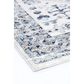 Floor rug with provence pattern and woven pile