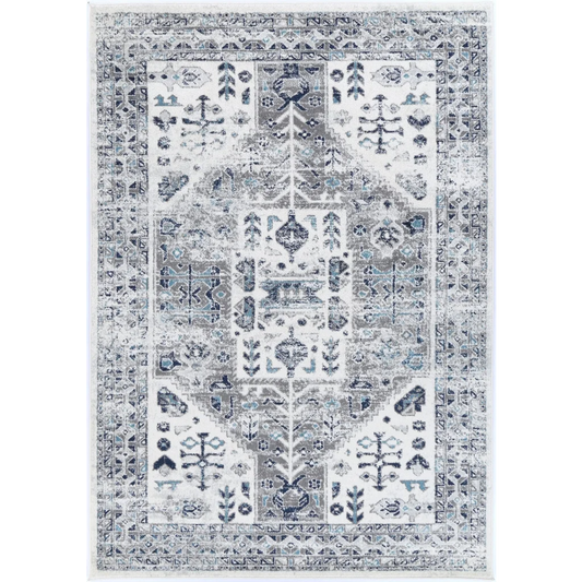 Provence PROV14 Cream/Grey Rug - 80x300 - Home & Garden