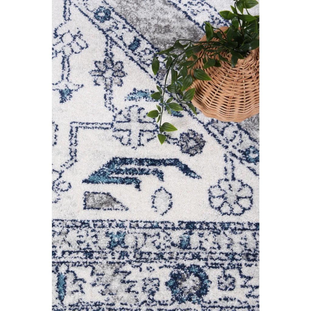 Provence PROV23 Cream/Grey Rug - 240x330 - Home & Garden