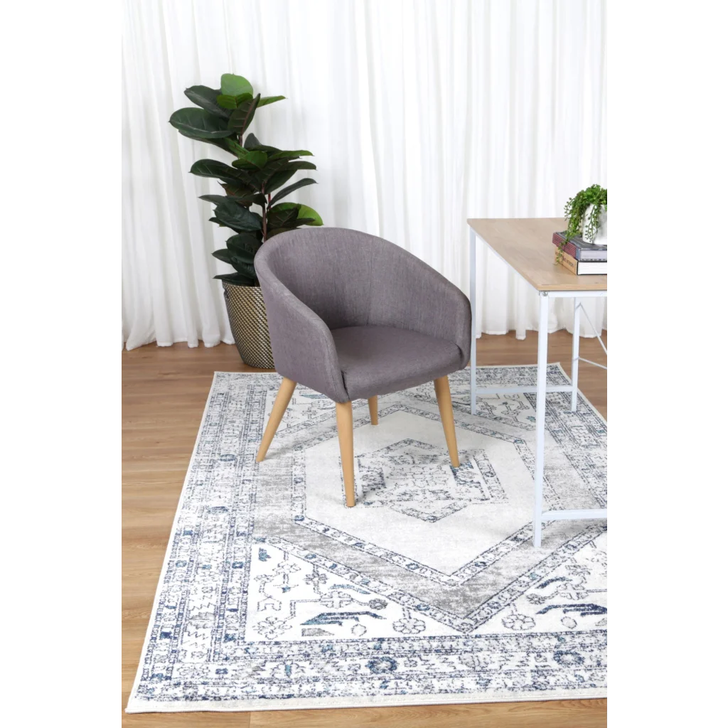 Provence PROV23 Cream/Grey Rug - 240x330 - Home & Garden